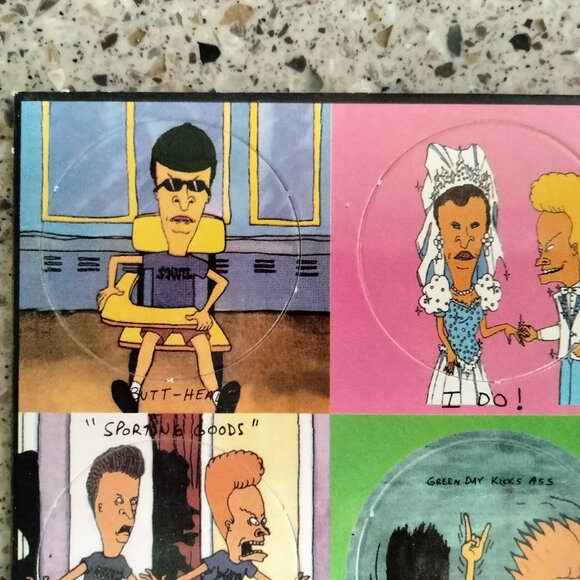 DUO: New Beavis & Butthead Unpunched Pogs Milk Caps Sheets - Picture 8 of 11